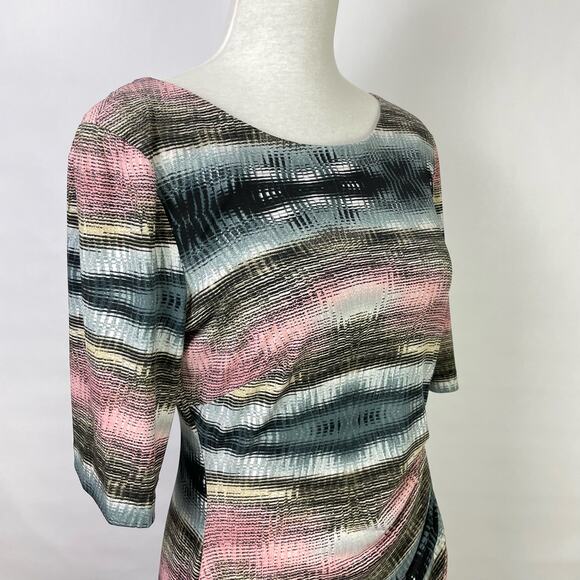 Connected Apparel Multicolor Midi Dress - Picture 4 of 11